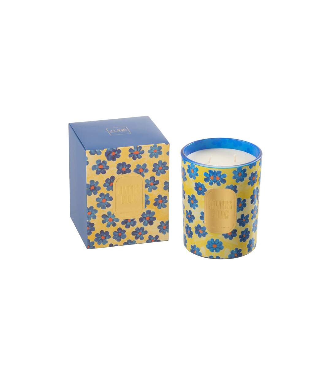 Bougie Parfumée Happiness Blooms 13cm White Musk Violet-1