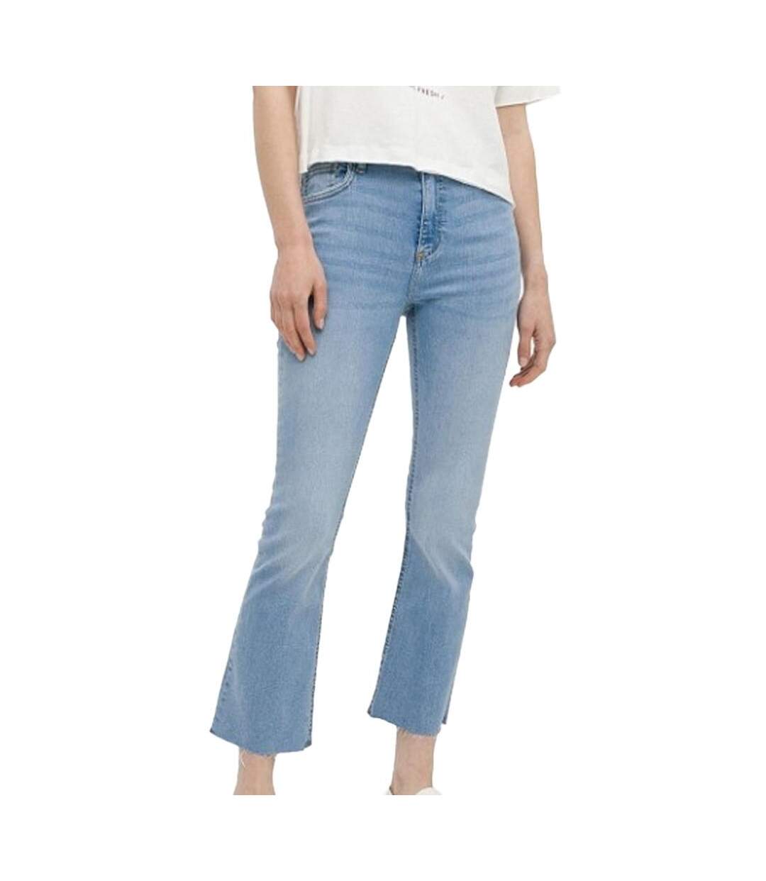 Jean bleu clair cropped femme tiffosi megan-1