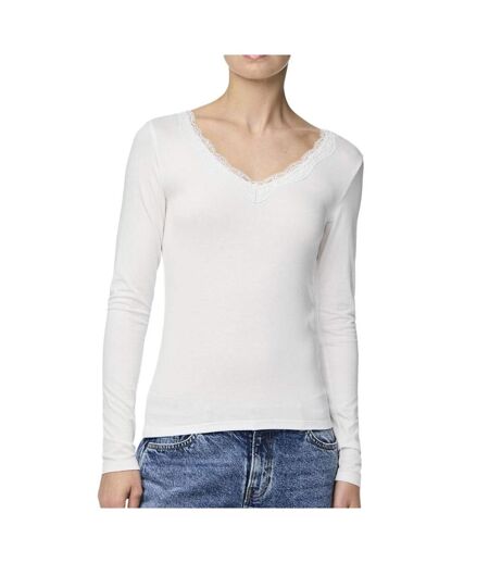 T-Shirt blanc femme pieces pcbarbera