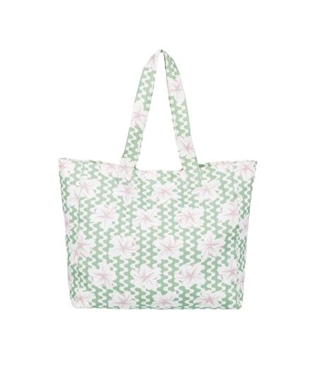 Tote bag vert à fleurs femme roxy anti bad vibes - taille unique