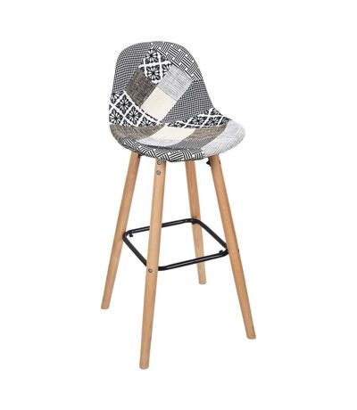 Tabouret de bar scandinave patchwork