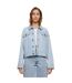 Veste En Jean Motif/style Années 80 Femme Bleu Clair Délavé Urban Classics-2