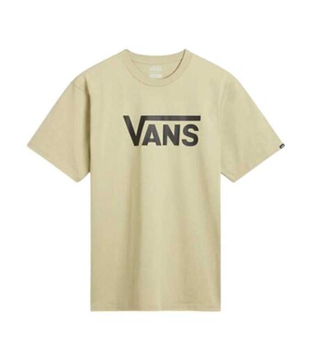 Mens Classic Logo Short-sleeved T-shirt Beige Vans