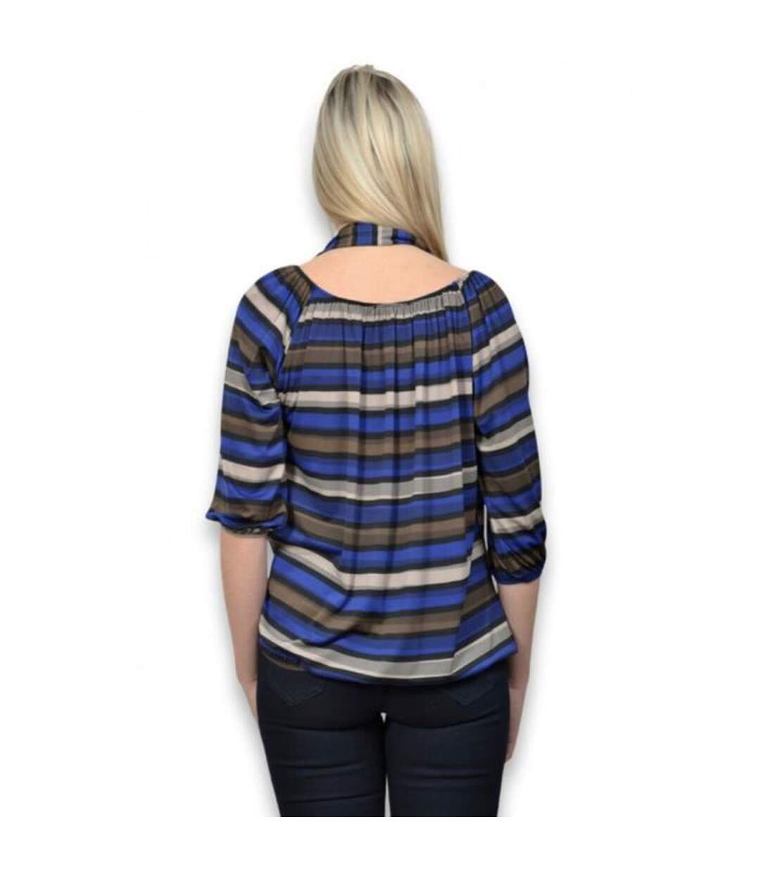 Top femme manches 3/4 - Couleur bleu-2