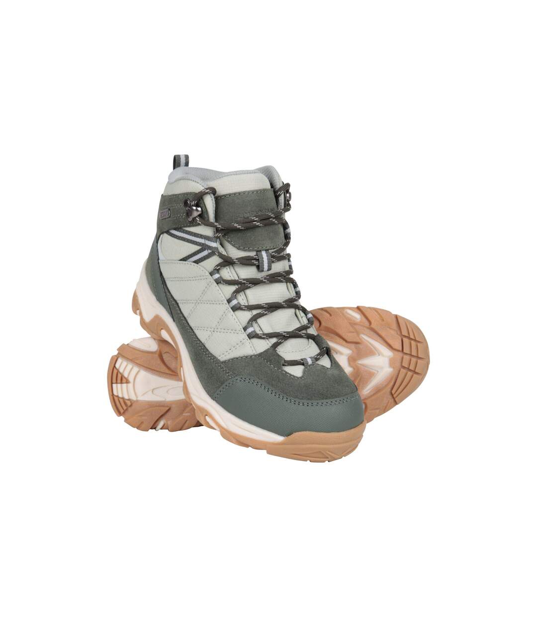 Bottines de marche rapid femme kaki clair Mountain Warehouse-1