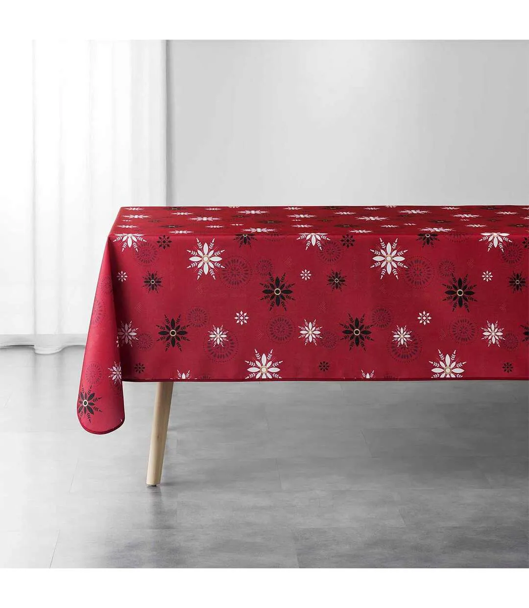 Nappe Imprimée Enchante 150x300cm Rouge-1