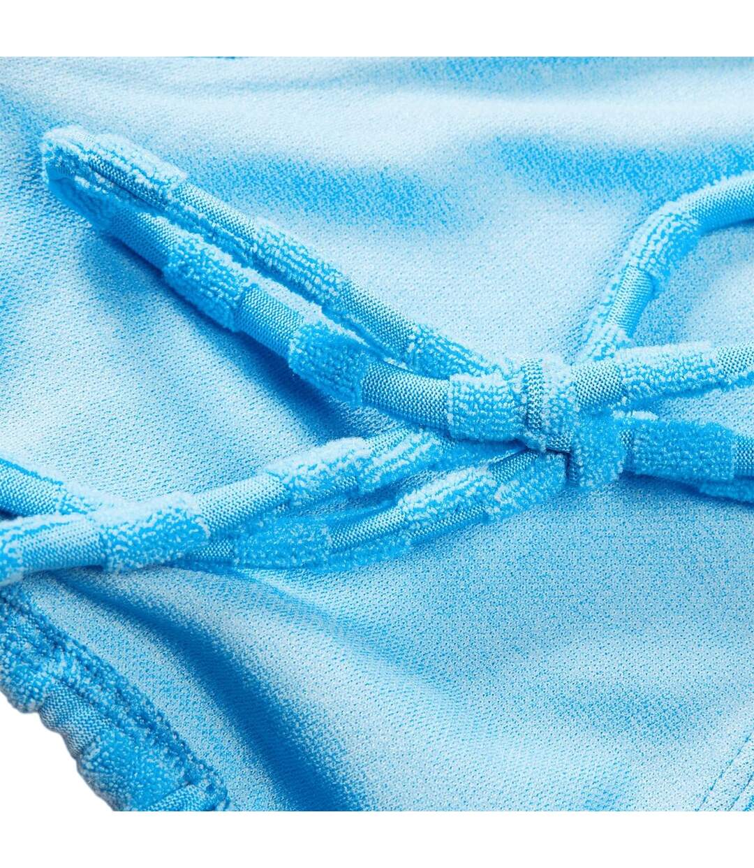 Womens/ladies Tri-fold Terrycloth Swimming Bikini Top Blue Speedo-4