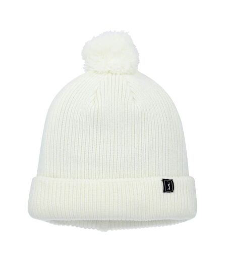 Golf unisex adult pom pom beanie bright white PGA Tour