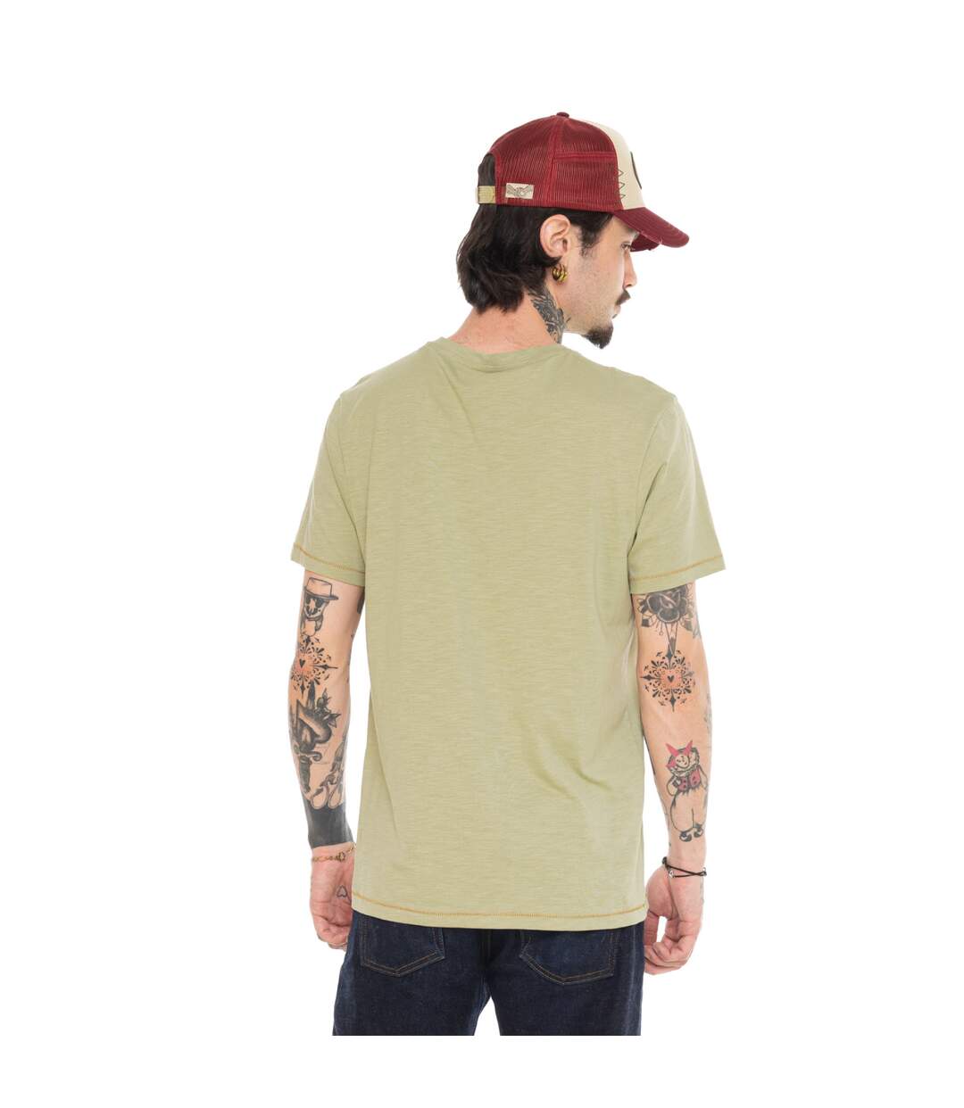 T-shirt homme regular en slub heavy wash print devant Zane Vondutch-3