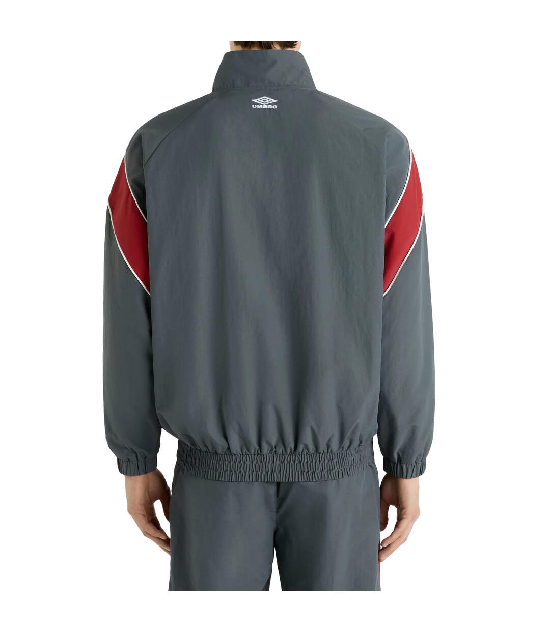 Mens Relaxed Fit Track Jacket Iron Gate Red Dahlia Brilliant White Umbro-2