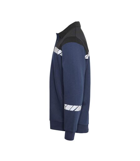 Mens Progression Hi-vis Polo Sweatshirt Navy Black Projob