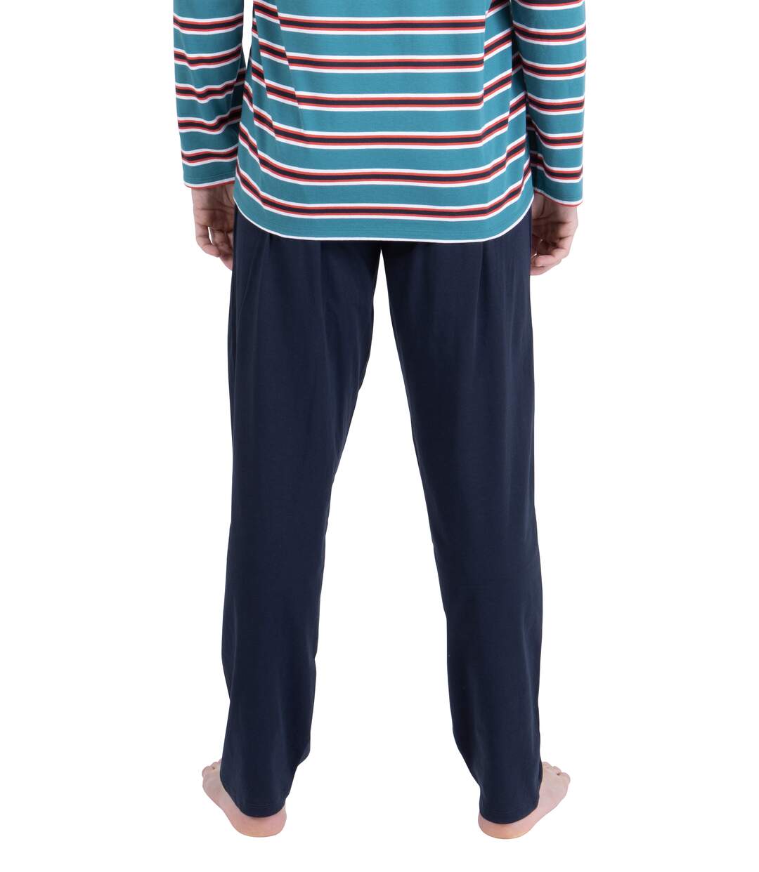 Pyjama long homme Rayures Aventure Athena-4
