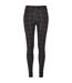 Womens/ladies Soft Checked Leggings Black Urban Classics-1