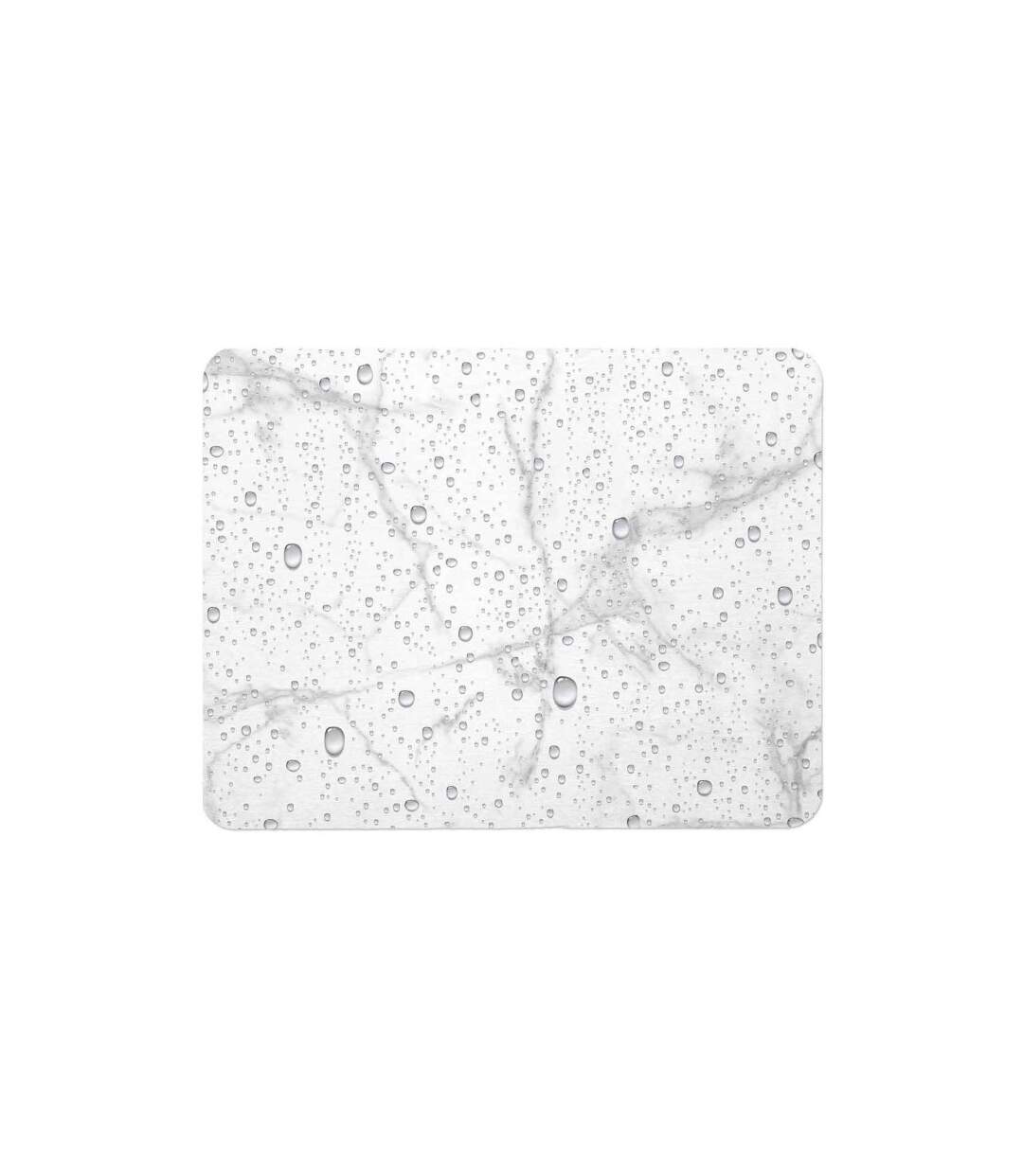 Tapis de Bain à Motifs Aqua 50x70cm Blanc-1