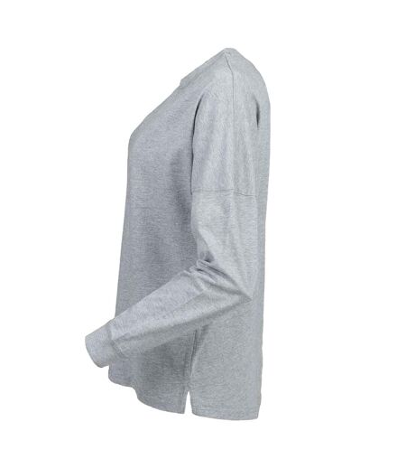 Skinni Fit Unisex Adult Heather Drop Shoulder T-Shirt (Gray) - UTPC6626