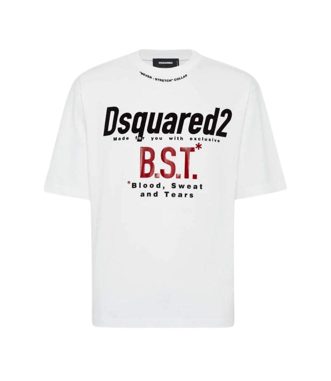 T-shirt Bloody Sweat Tears Homme Blanc Pur DSquared2-1