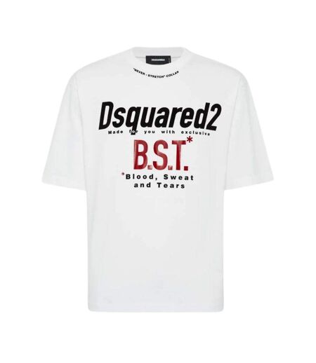 T-shirt Bloody Sweat Tears Homme Blanc Pur DSquared2