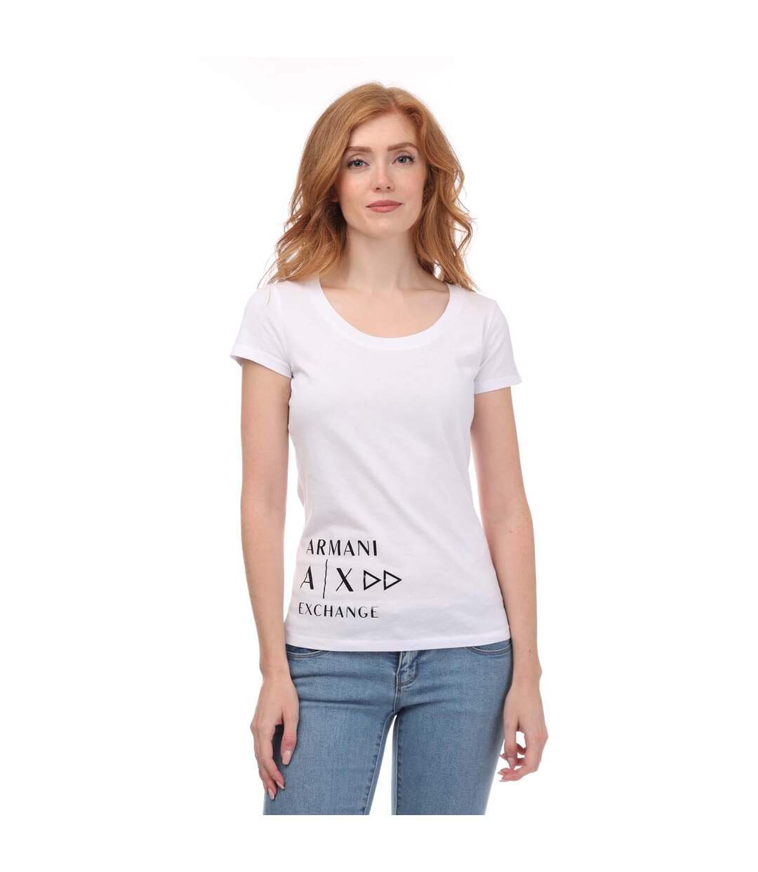 T-shirt femme blanc Armani-1