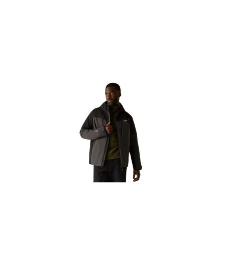 Mens Highton Two Tone Waterproof Stretch Insulated Jacket Ash Black Regatta