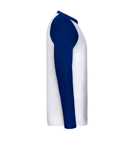 T-shirt Valueweight Homme Blanc Bleu Roi Fruit Of The Loom