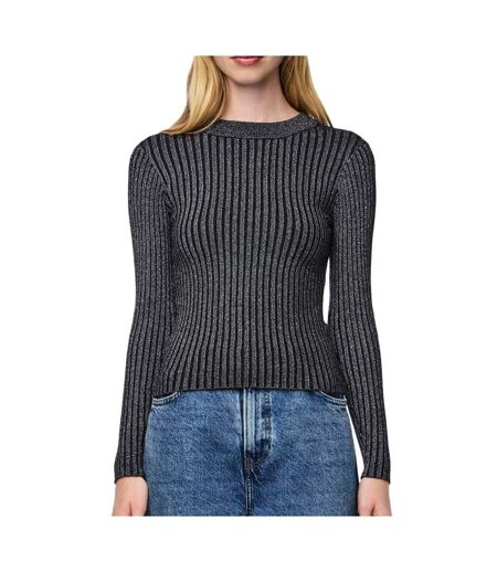 Pull noir brillant  femme pieces crista - l
