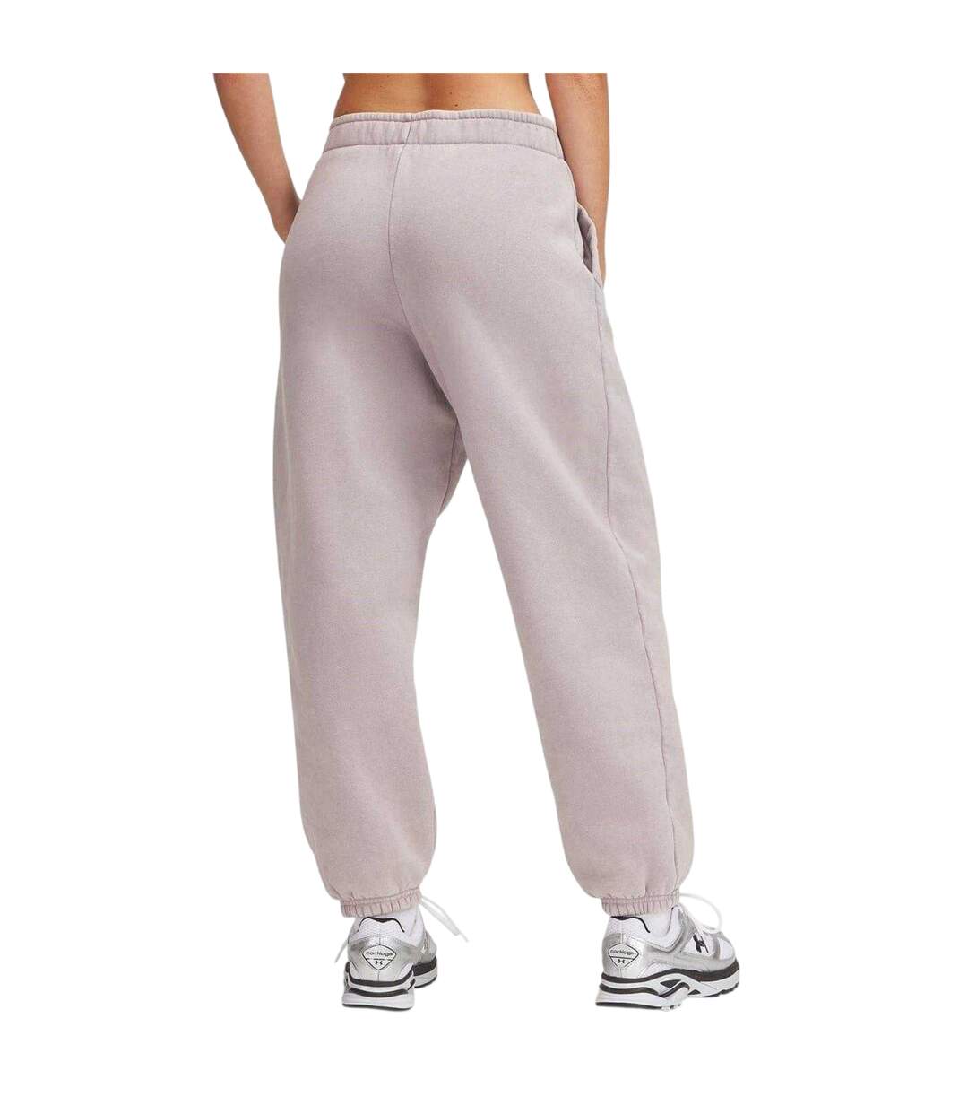 Womens/ladies Icon Fleece Joggers Grey Under Armour-2