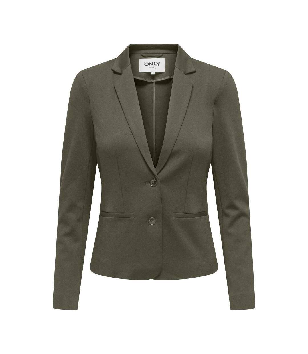 Blazer kaki femme only tadia solid blazer-1