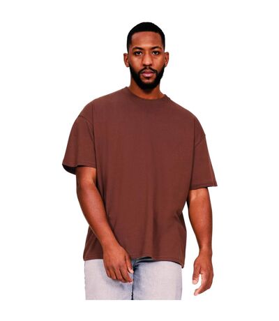 Casual Classics Mens Core Ringspun Cotton Oversized T-Shirt (Chocolate) - UTAB584