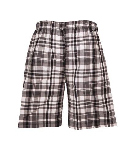 Mens woven checked lounge shorts gris à carreaux cargo bay