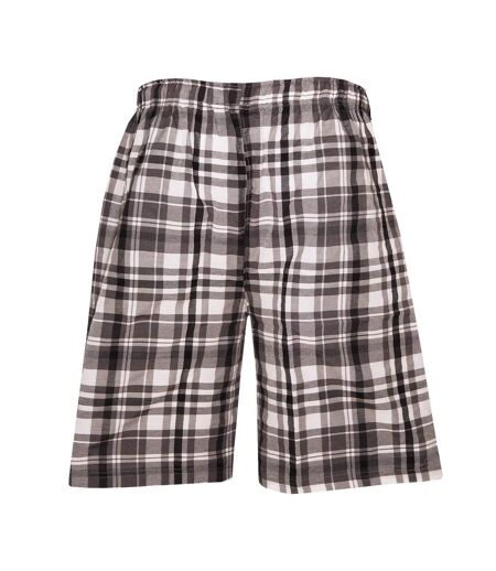 Mens woven checked lounge shorts gris à carreaux cargo bay cargo bay