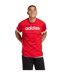 T-shirt Style Logo Brodé Essentials Linear Homme Rouge Adidas-4