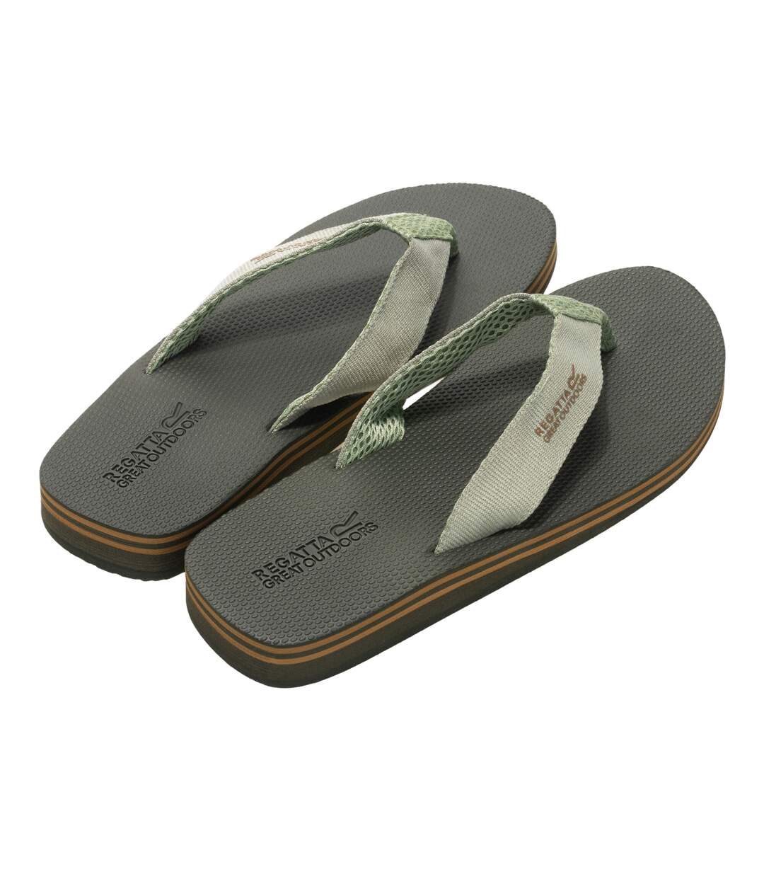 Tongs Rico Homme Kaki Foncé Bleu Sarcelle Regatta-4