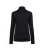 Womens/ladies Climate Half Zip Long-sleeved Top Black On Running-2