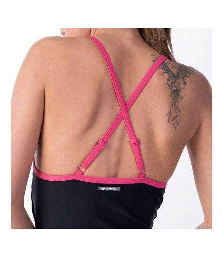 Maillot De Bain 1 Pièce Sublime Femme Noir Rose Aquawave