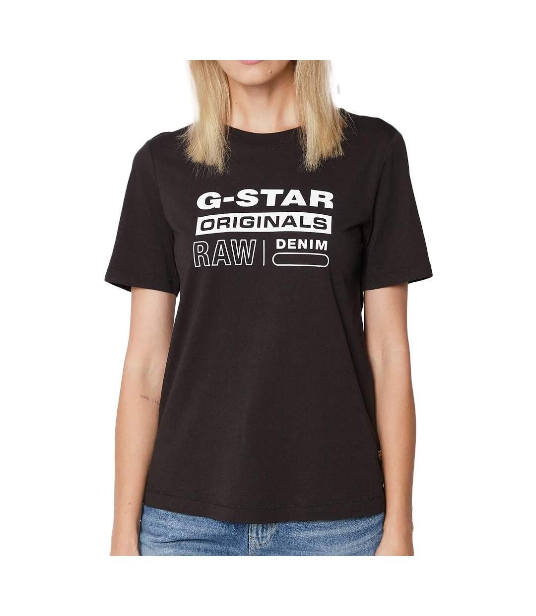 T-shirt Noir Femme G-Star Raw D19953 - S-1