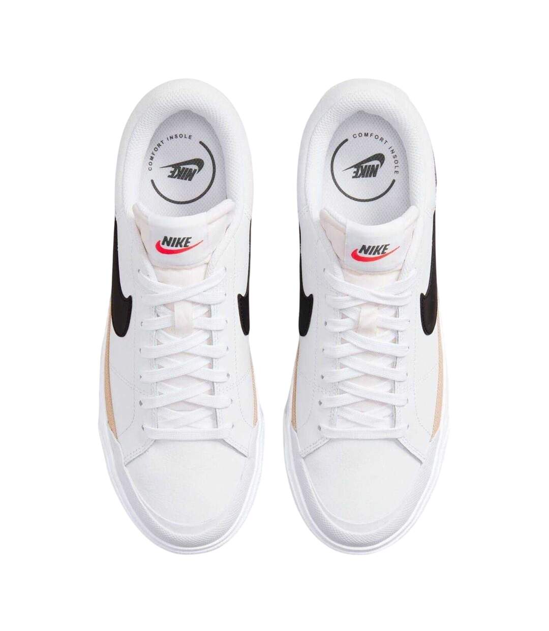 Chaussures À Plateforme Court Legacy Femme Blanc Noir Nike-3