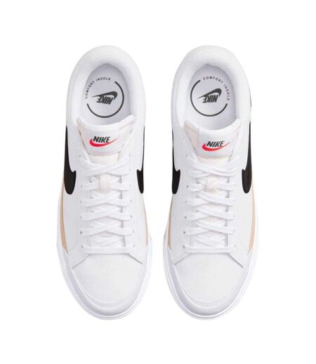 Chaussures À Plateforme Court Legacy Femme Blanc Noir Nike