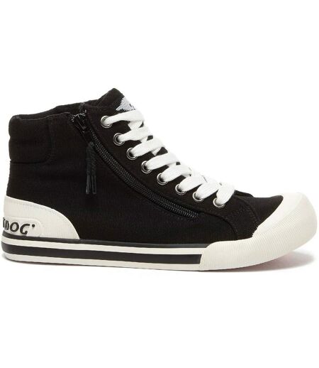 Womens/ladies Jazzin Hi Trainers Black Rocket Dog