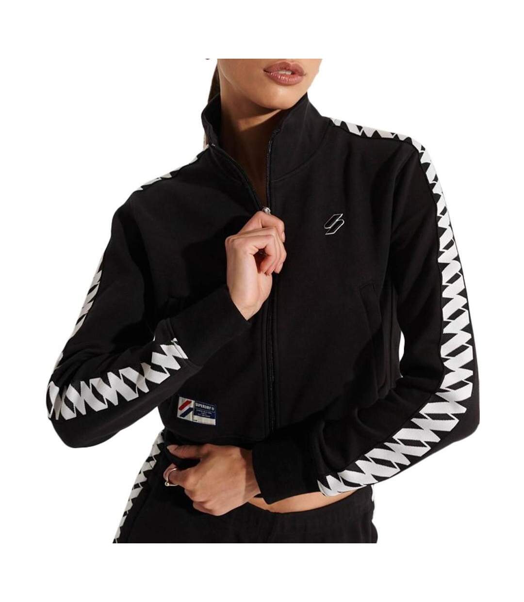 Veste de survêtement Noir Femme Superdry Code Tape - 36-1