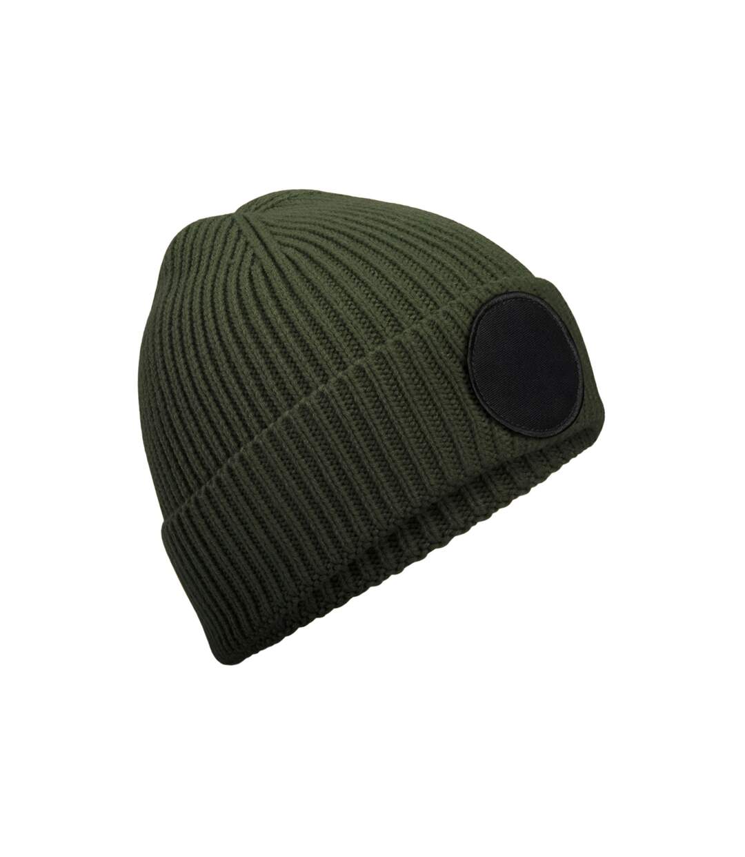 Bonnet fashion adulte vert olive / noir Beechfield-1