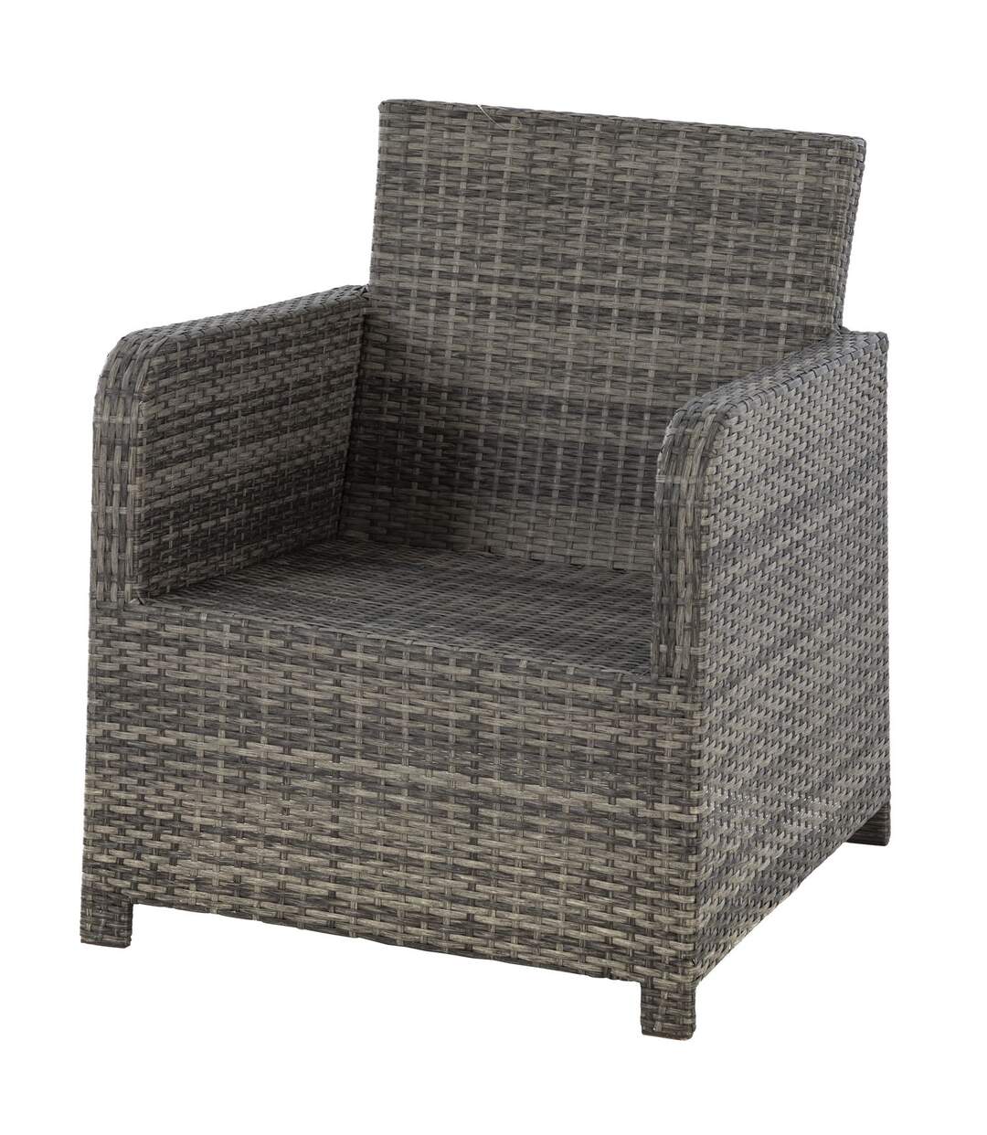 Fauteuil de jardin en résine tressée Mayari - Gris ombre-2