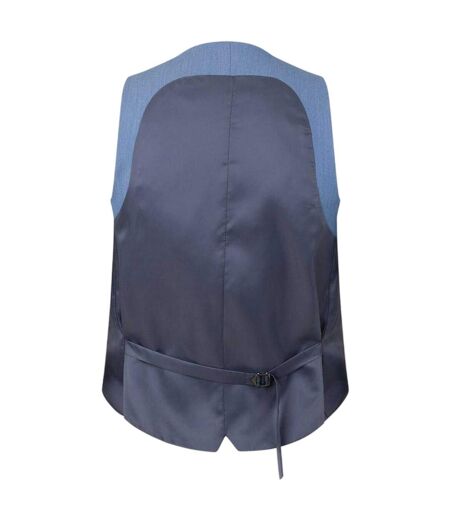 Mens Slim Waistcoat Light Blue Twisted Tailor