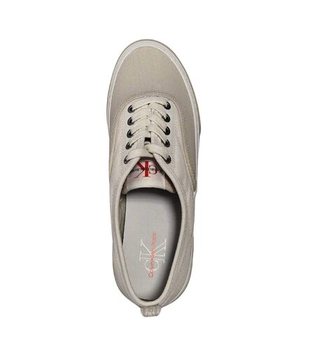 Baskets Motif/style Logo Femme Écru Calvin Klein