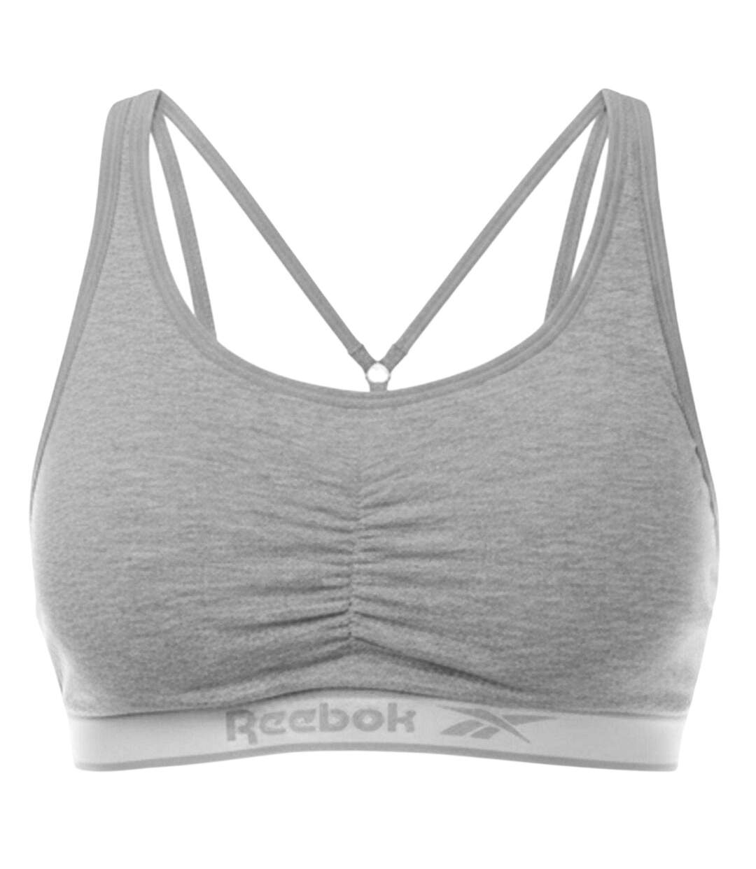 Brassière De Sport Motif/style Logo Femme Gris Reebok-1