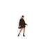 Womens/ladies Borg Jumper Dress Chocolate Missy Empire-1