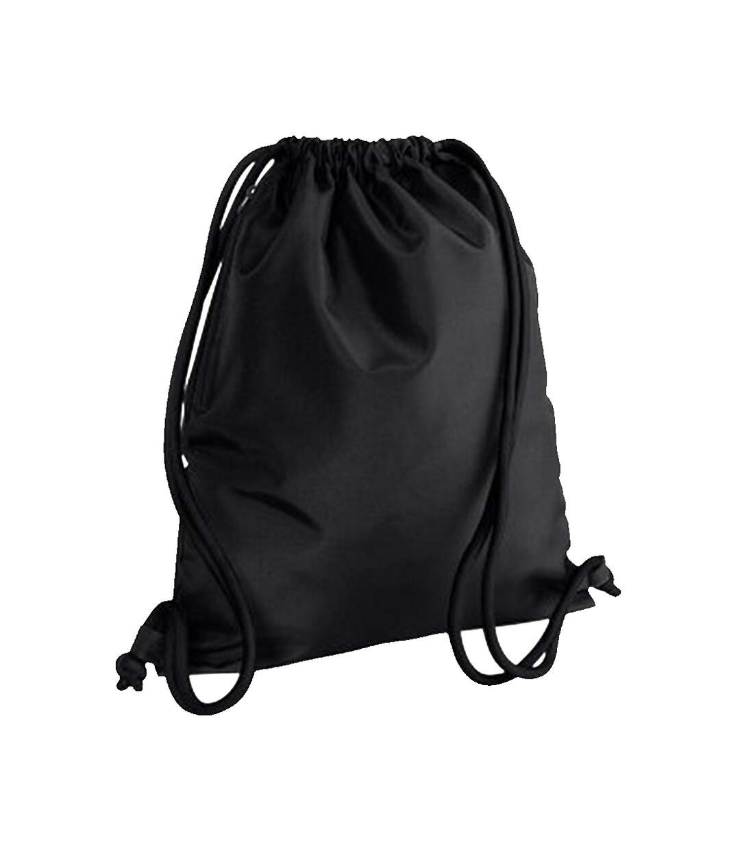 Bagbase Icon Drawstring Bag/Gymsac (Black/Black) (One Size) - UTBC3396-1