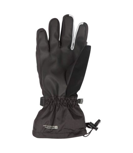 Womens/ladies long cuff waterproof ski gloves black Mountain Warehouse