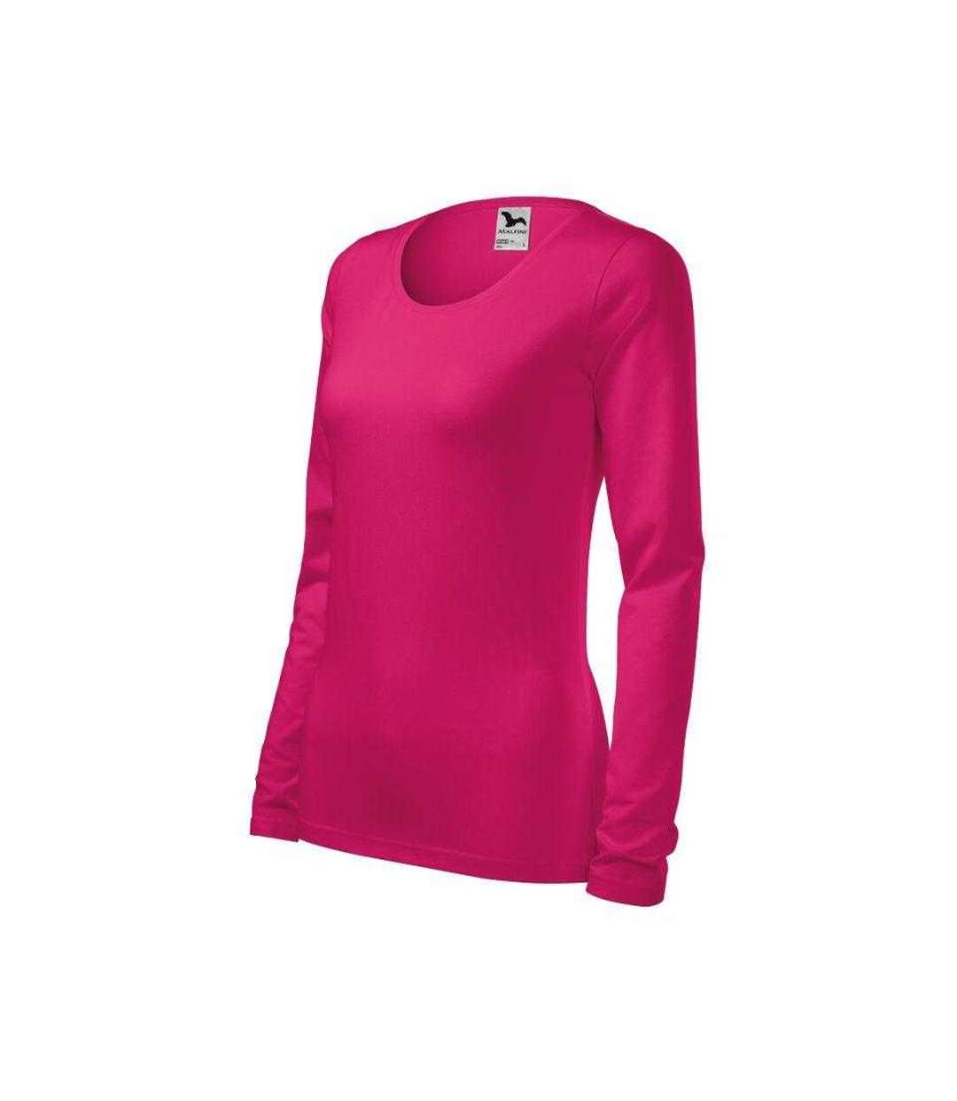 T-shirt Manches Longues Femme Rouge Rose Malfini-3