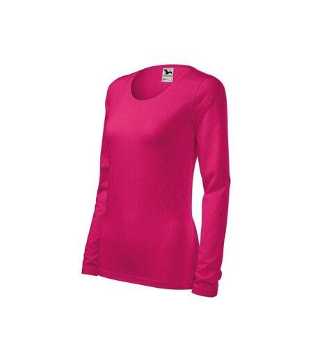 T-shirt Manches Longues Femme Rouge Rose Malfini