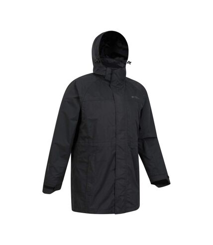 Mountain Warehouse Mens Westport Long Waterproof Jacket (Black)
